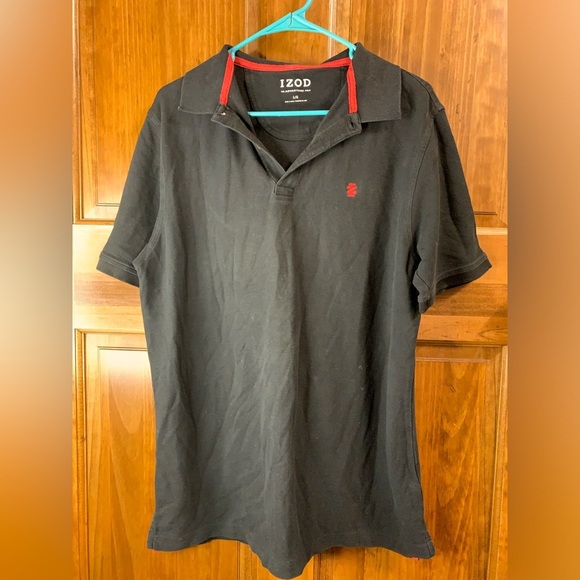 Mens Izod the Advantage Polo shirts size Large blue and black Bundle Lot of 2 - Picture 5 of 7